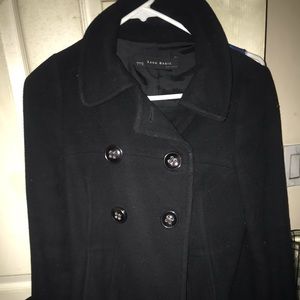 Zara Black Pea Coat S